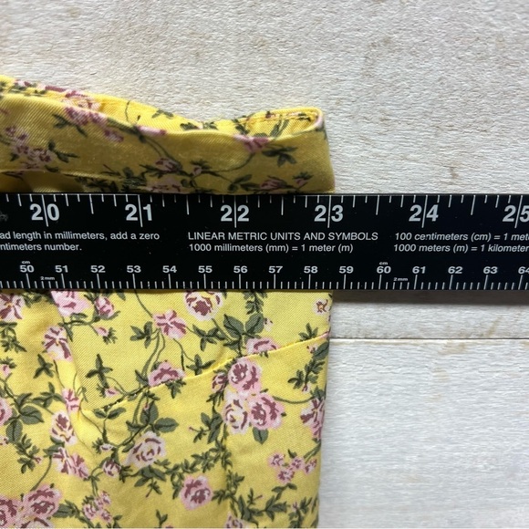 Torrid Dress Womens 2X Yellow Floral Mini Challis Sundress Pockets - Picture 12 of 13